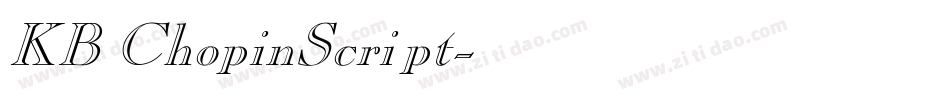 KB ChopinScript字体转换